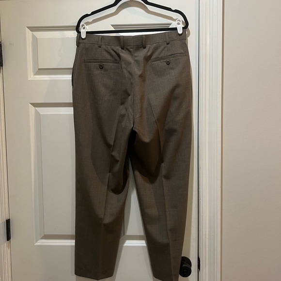 Louis Raphael ROSSO 34 x 30 Men's Flat Front Wool Blend Dress Pant w/ Comfort - Picture 3 of 9